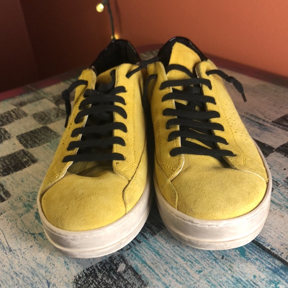P448 Yellow Suede Sneakers Women’s Sz EU 40/ US 9/9.5 - Picture 5 of 13